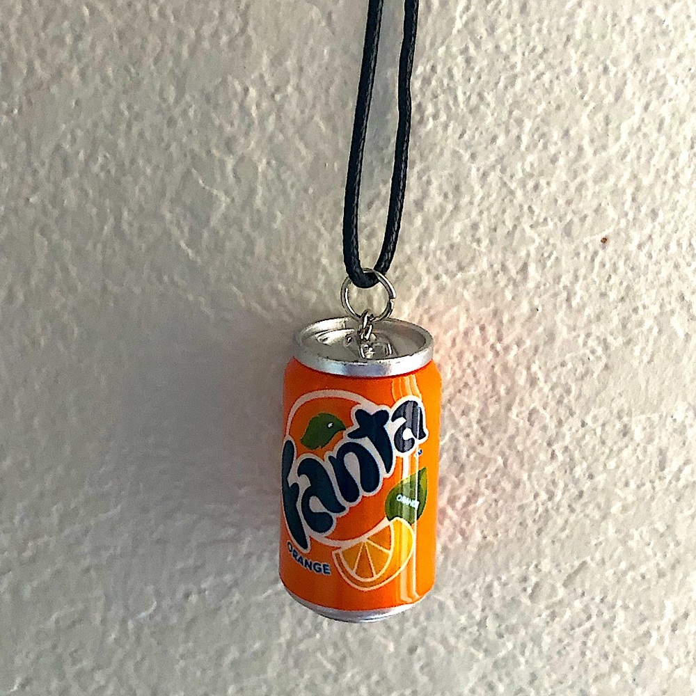 Fanta soda can necklace